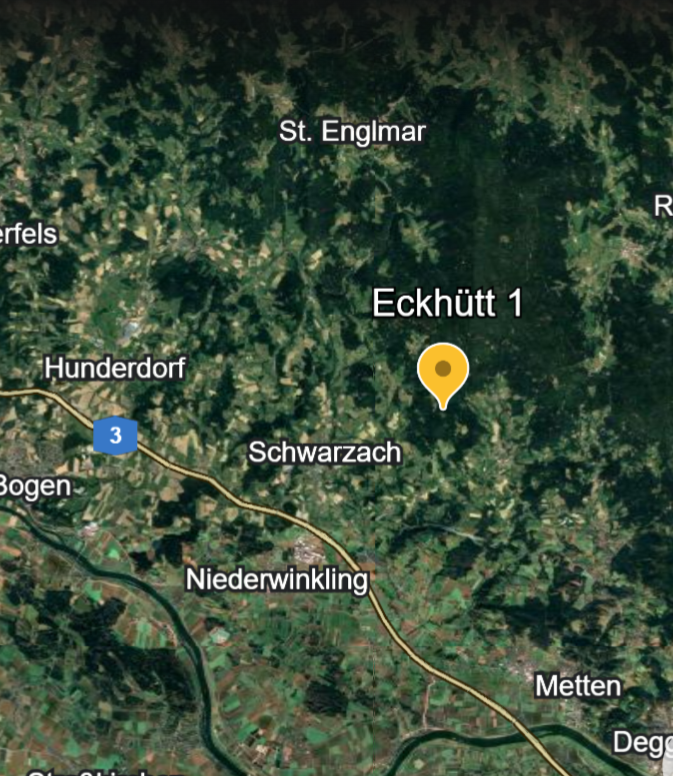 Luftbild der Lage von Eckhütt Eins
